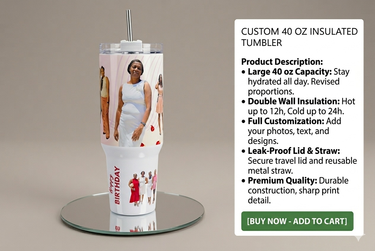 Tumbler 40 oz costumizez